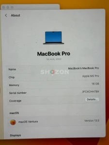 Apple Macbook m2 pro 14 inch 1 tb ssd 16 gb ram