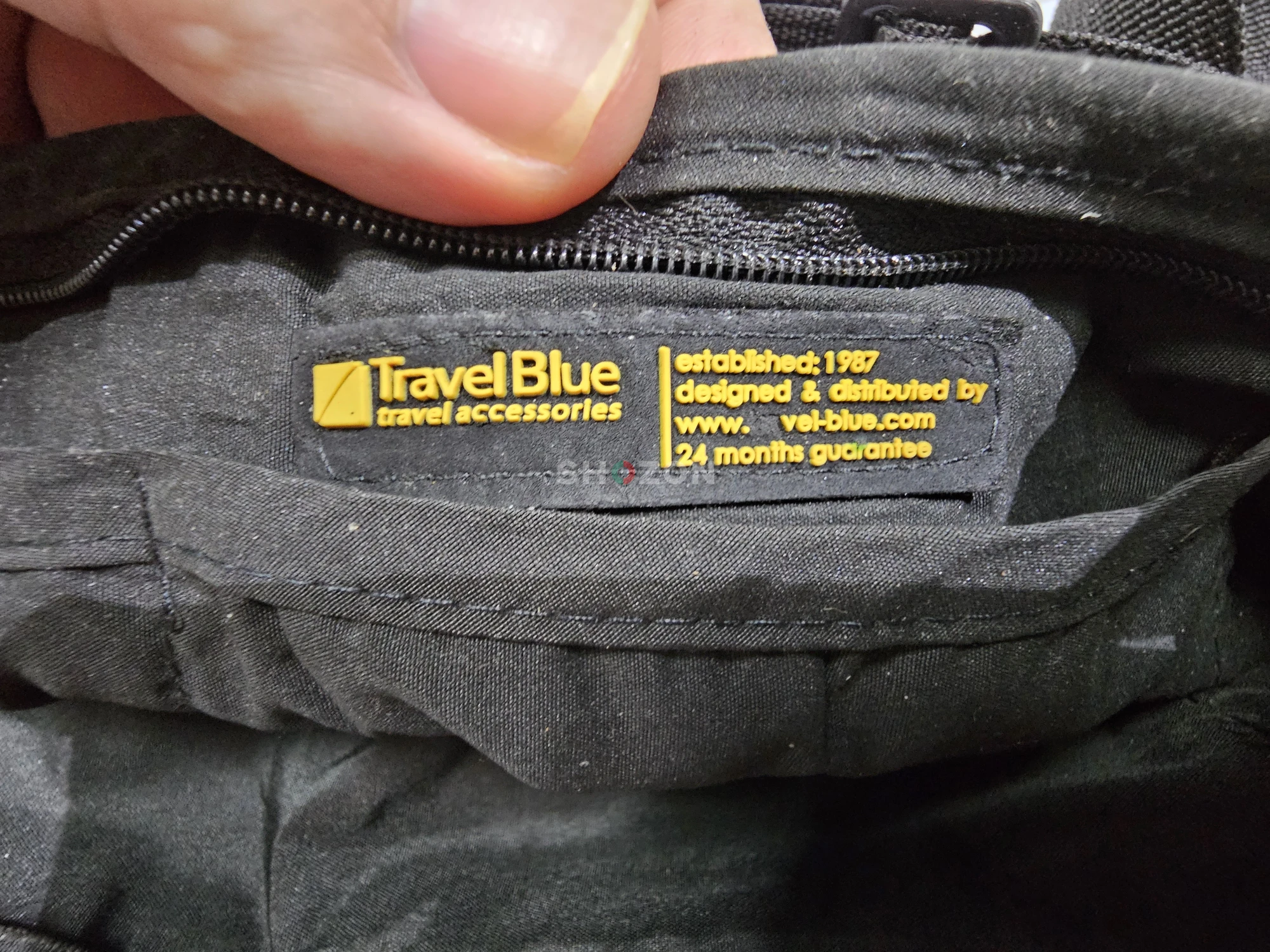 TravelBlue Black Waist Pouch bag for Travel, Safety bag, Anti theft, Money Wallet