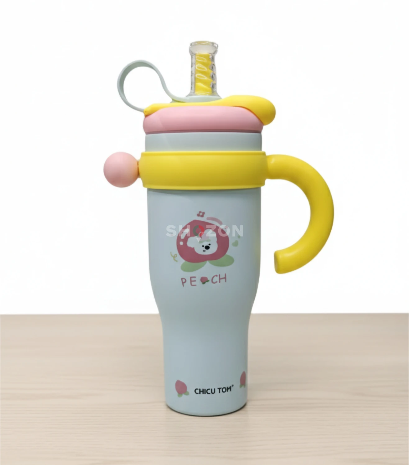 Adorable Peach Themed water bottle tumbler for kids | Girl Gift | Birthday | School Supply