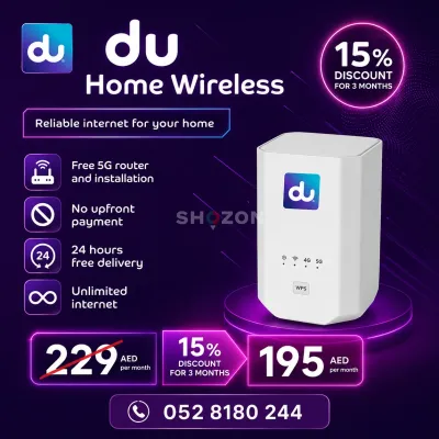 Du Home WiFi internet connection all over UAE 