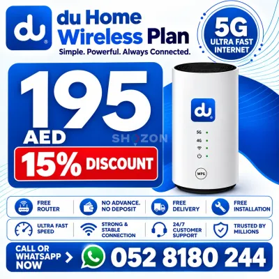 Du home wifi internet 15% discount 