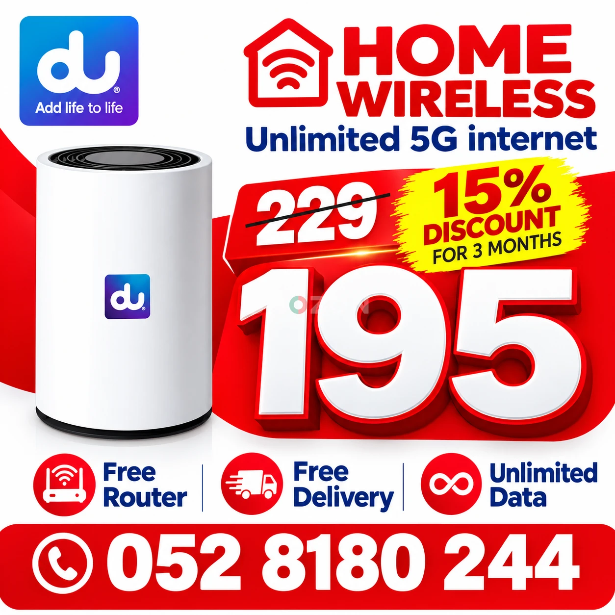du home wireless 15% discount | Free delivery 
