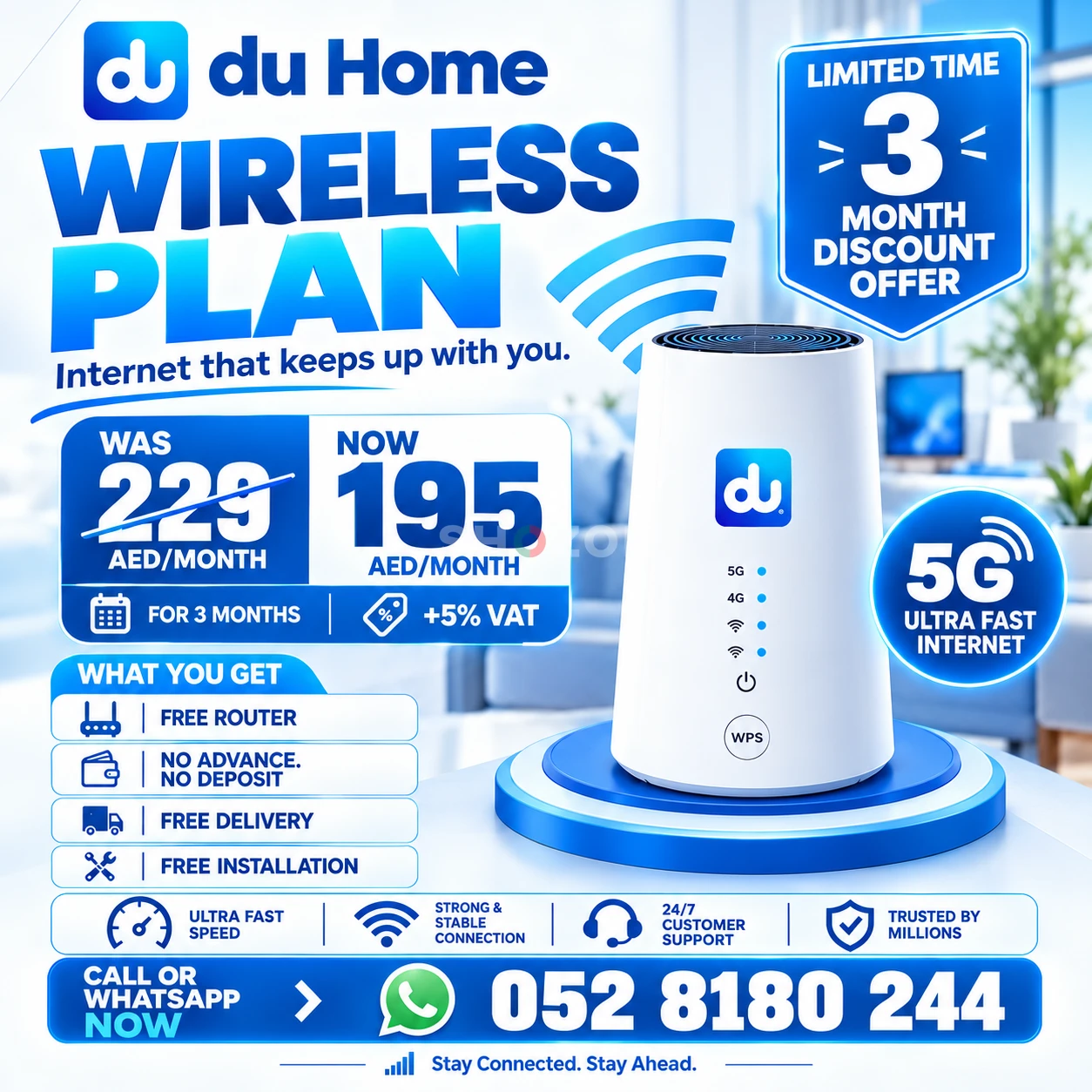 du home wireless 15% discount | Free delivery 