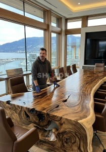 Live Edge Dining Table Exotic Wood up to 3-6m lenght Dubai Delivery 