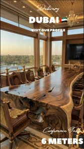 Live Edge Dining Table Exotic Wood up to 3-6m lenght Dubai Delivery 