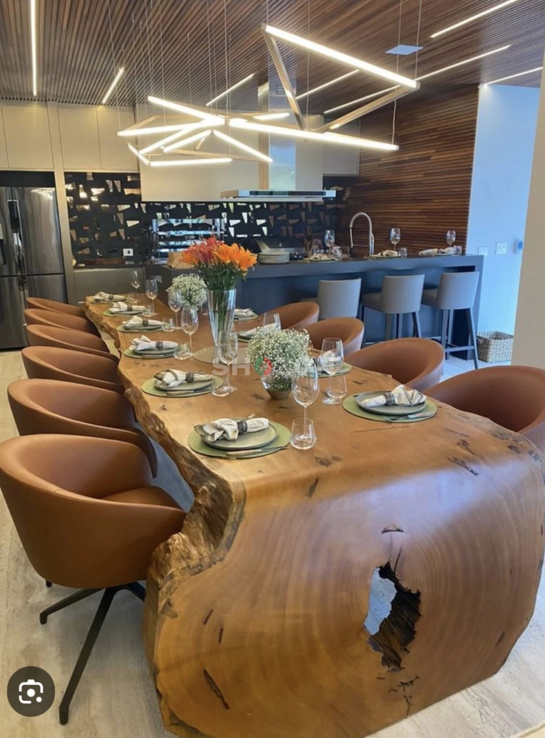 Dining Table Exotic Wood Wholesale Size 3m x 1,2m