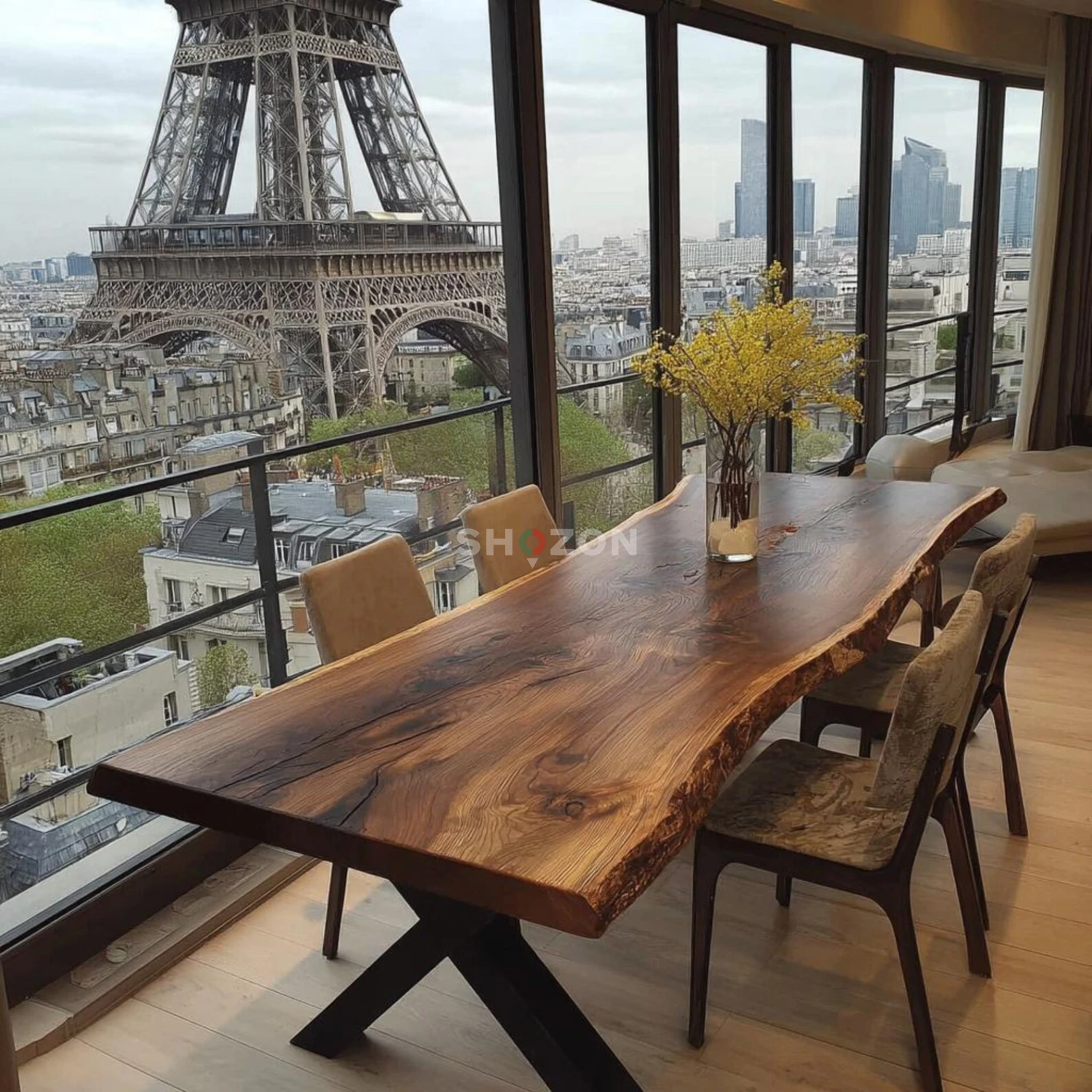 Table Live Edges Dining Exotic Wood Office Table - wholesale  