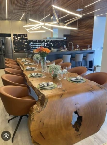 Table Live Edges Dining Exotic Wood Office Table - wholesale  