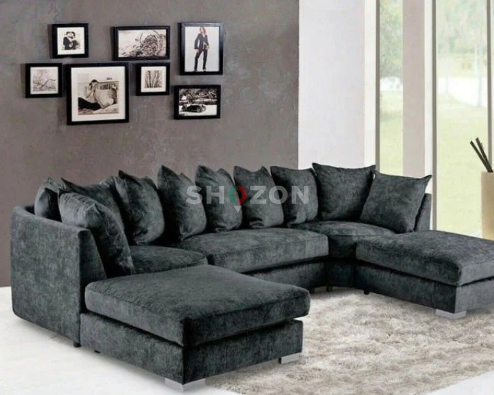 Velevt Fabric 7 seater sofa with any color 