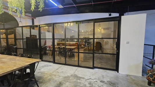 office glass door partition decor service UAE 