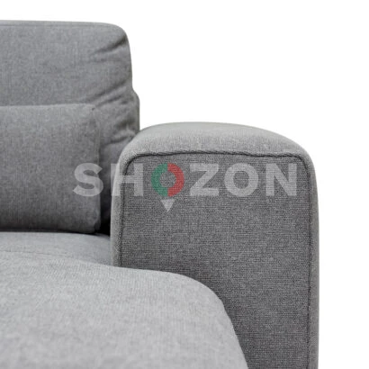 UrbanNest Grey L-Shaped Sectional Sofa with Chaise