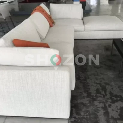 Modern Light Beige L-Shaped Sectional Sofa – Spacious & Stylish Comfort