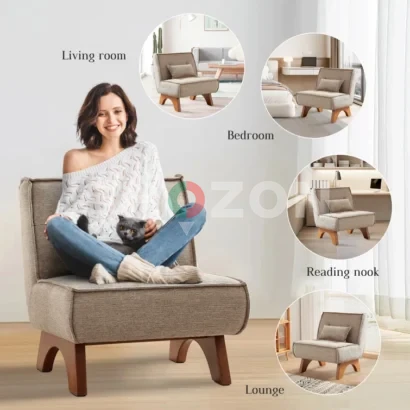 Drayk Lounge Chair with Removable Pillow – Comfortable Lounge Chair for Living Room & Bedroom