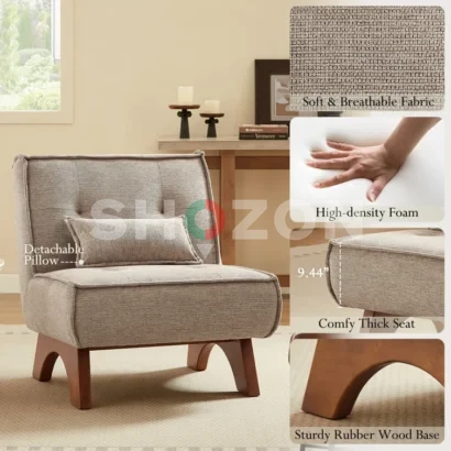 Drayk Lounge Chair with Removable Pillow – Comfortable Lounge Chair for Living Room & Bedroom