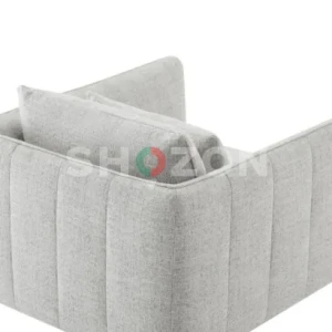 Rae Modern Upholstered Armchair with Curved Back & Soft Cushion – Elegant Lounge Accent Chair