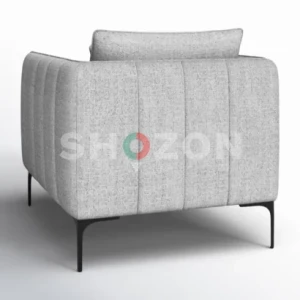 Rae Modern Upholstered Armchair with Curved Back & Soft Cushion – Elegant Lounge Accent Chair