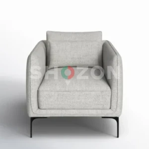 Rae Modern Upholstered Armchair with Curved Back & Soft Cushion – Elegant Lounge Accent Chair