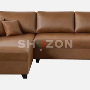 UrbanComfort L-Shaped Sofa – Stylish Brown Leatherette with Durable Frame & Plush Seating 2,349.00