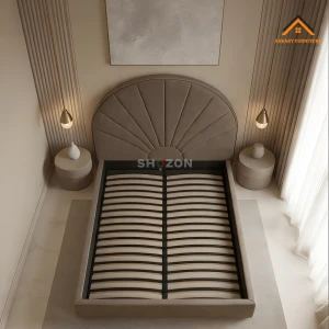 Arch Sunburst Velvet Bed Frame