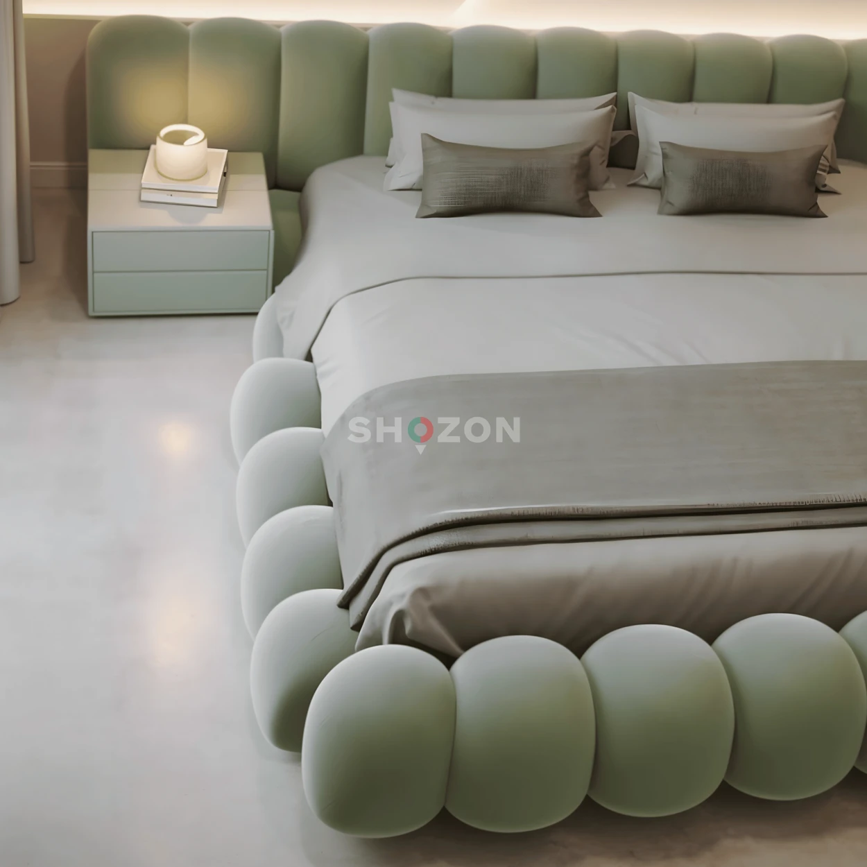 Modern Bubble Upholstered Bed Frame