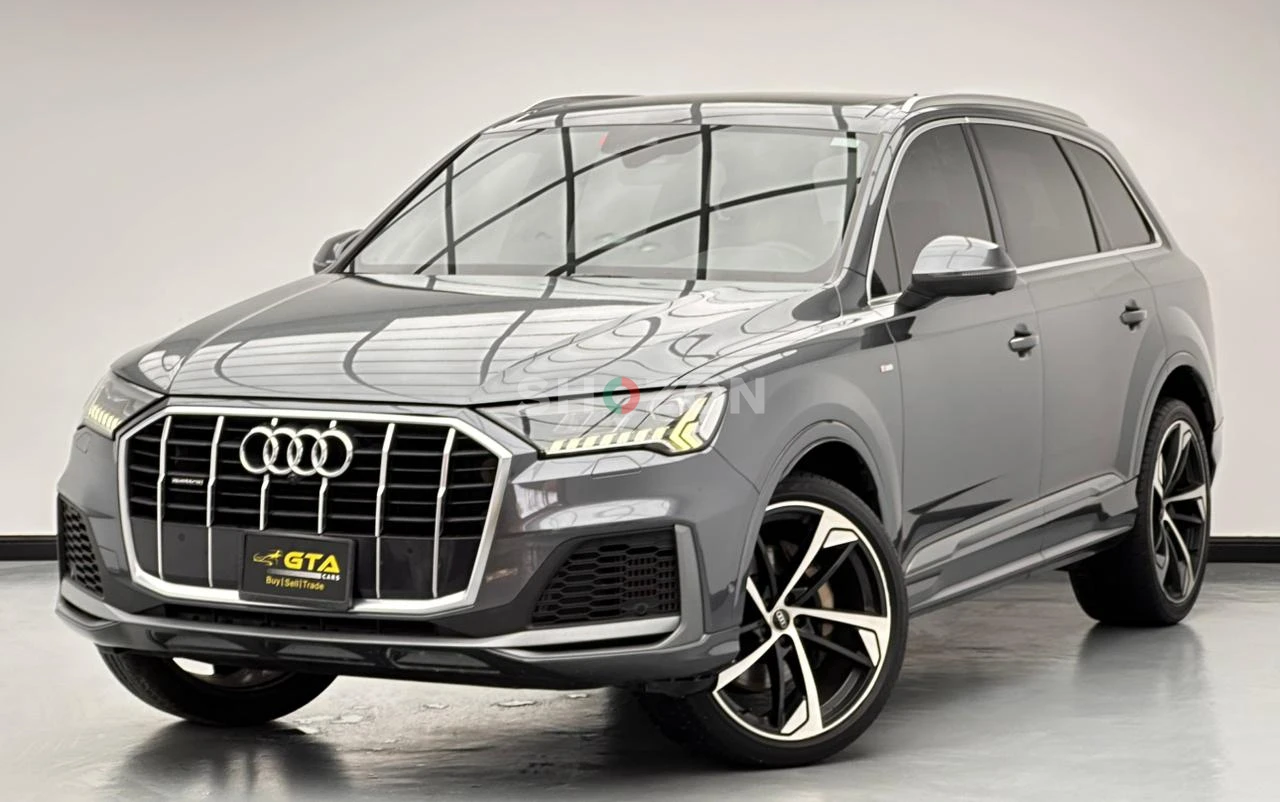 2022 Audi Q7 55 TFSI Quattro S-Line, 1 Year Warranty Unlimited KM, Service History, GCC