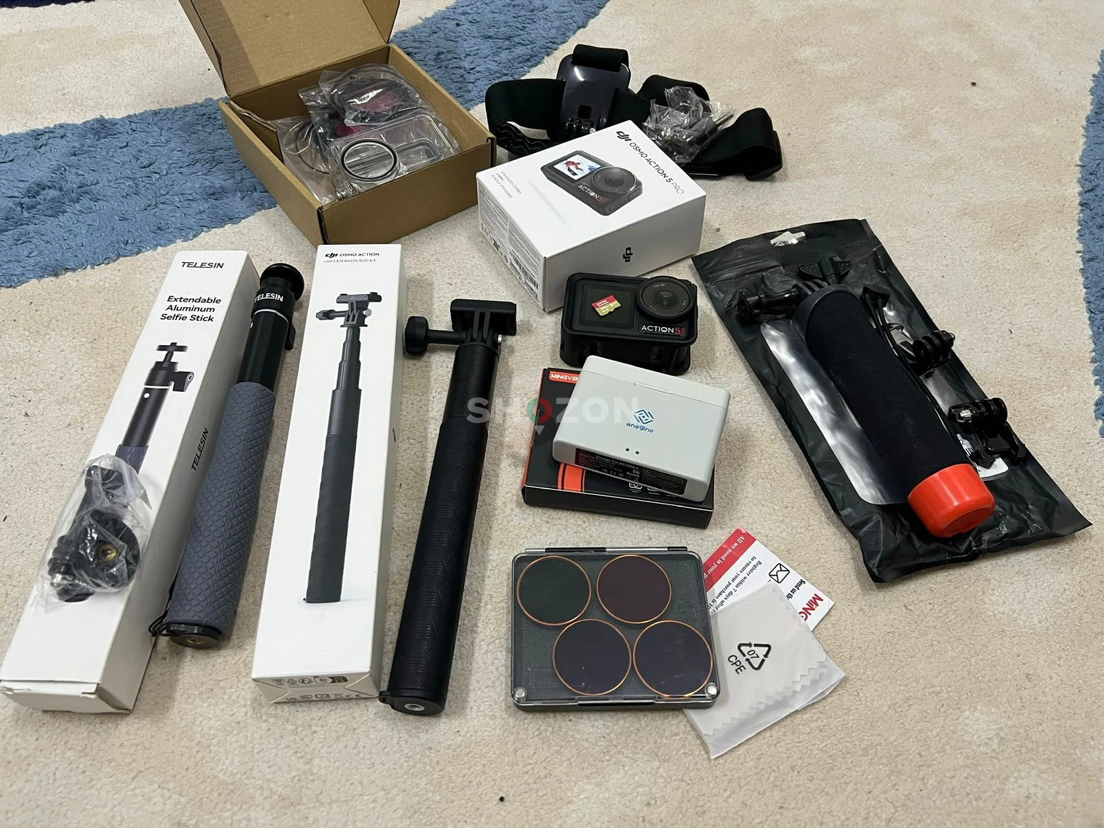 Perfect condition used DJI Osmo action 5 pro Camera with multiple accessories