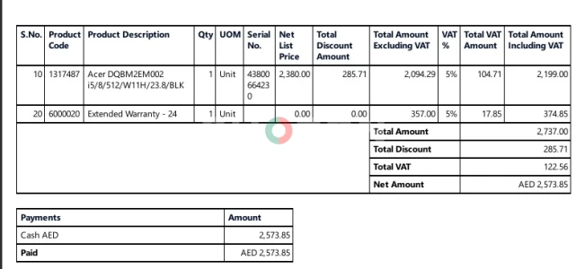 Model: Acer Aspire C24‐1800 (All‐in‐One still warranty 2 yearPC)