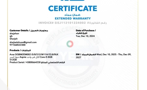 Model: Acer Aspire C24‐1800 (All‐in‐One still warranty 2 yearPC)