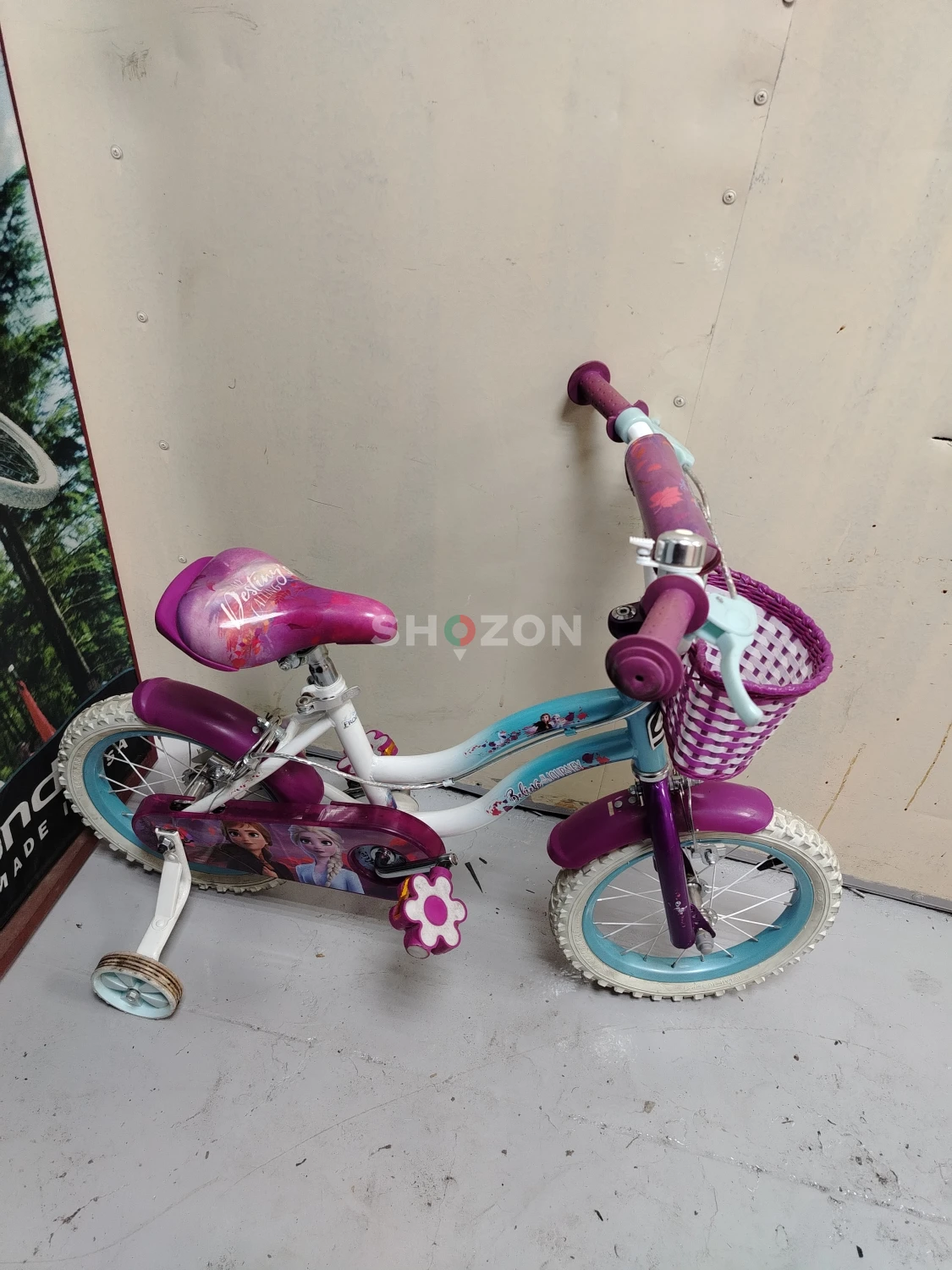 14in Spartan white purple kids city bike in brand new condition for sale
