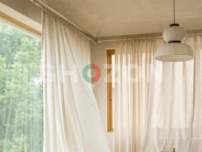 Elegant Floor-Length Linen Curtains – Neutral Beige | Premium Drapes for Living Room & Bedroom