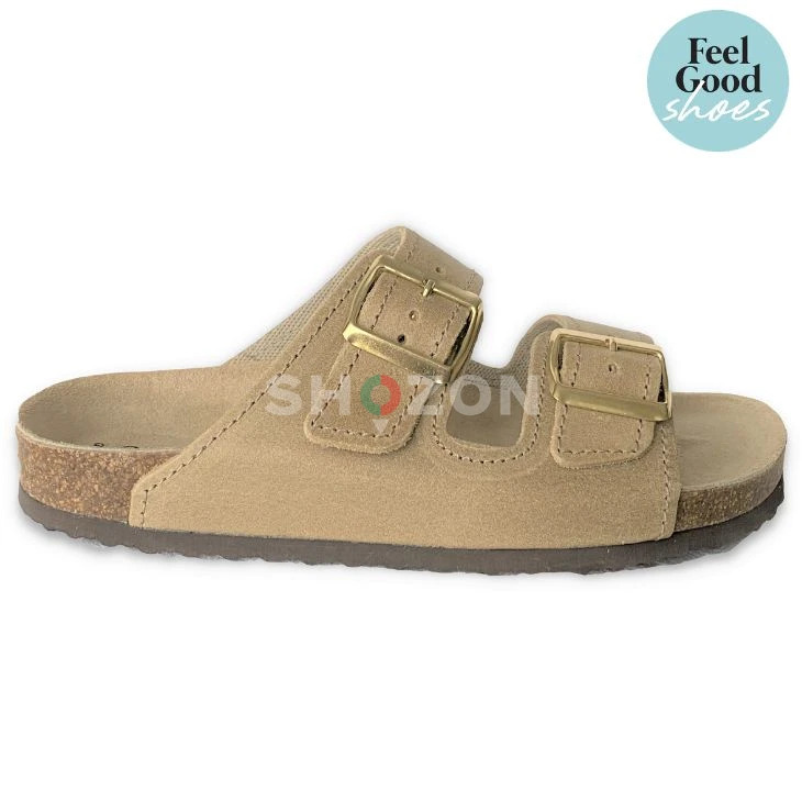 WALKER Beige Cork Orthopedic Sandals for Women | Arch Support Comfort