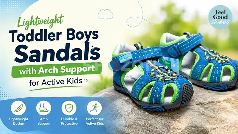 Lightweight Toddler Boys Sandals with Arch Support for Active Kids