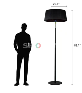 88.1 in. 1500-Watt Sol Indoor/Outdoor Electric Heater Plug-In Lamp