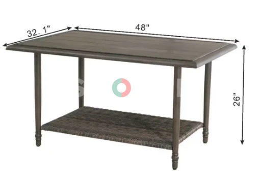 Windsor Brown Steel Outdoor Coffee Table 