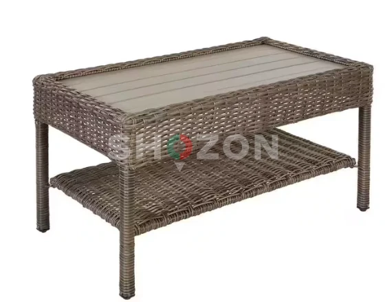 Cambridge Gray Wicker Outdoor Coffee Table