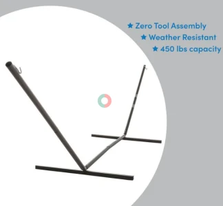 15 ft. Metal Hammock Stand in Bronze