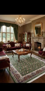 Green colour Persian carpets 8x11ft | 250x350cm 