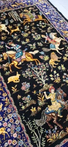 Persian hunting design carpet 120x180cm | 4x6ft
