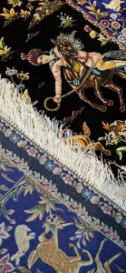 Persian hunting design carpet 120x180cm | 4x6ft