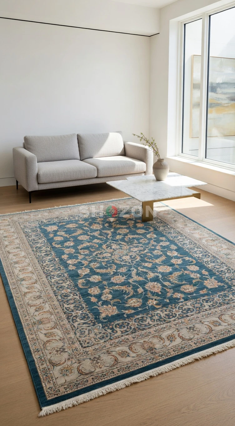 turquoise colour carpet 7x10ft | 250x350cm 
