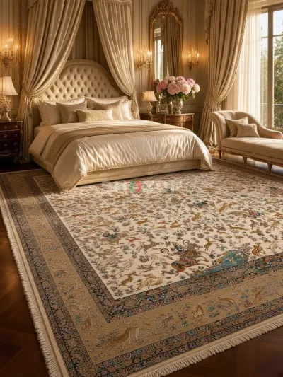 Elegant European Classical Area Rug 10x13ft 