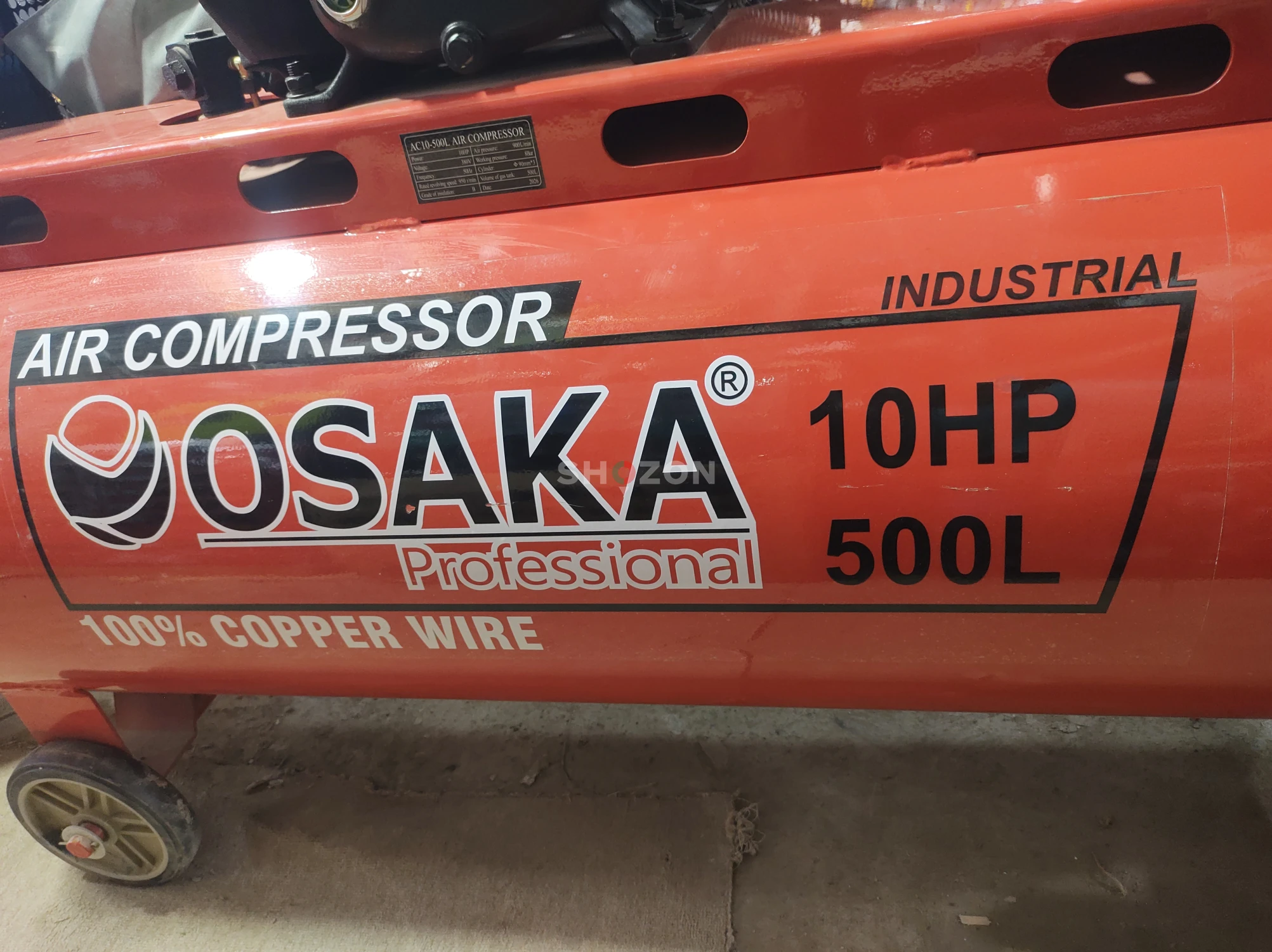 OSAKA Industrial Air Compressor – Powerful 10HP, 500L!