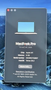 macbook pro 2020 13 inch M1 