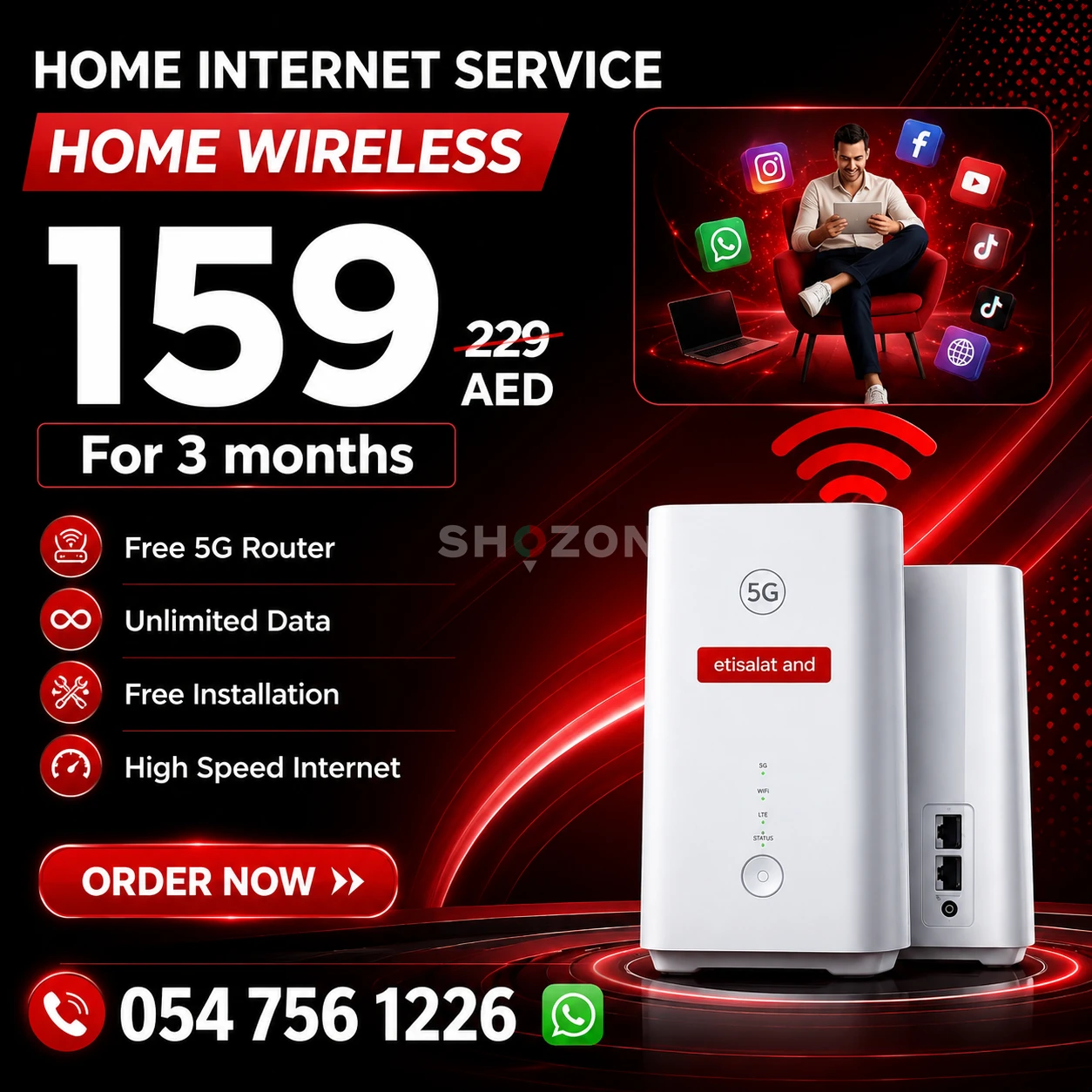 5G ETISALAT HOME INTERNET SERVICES 