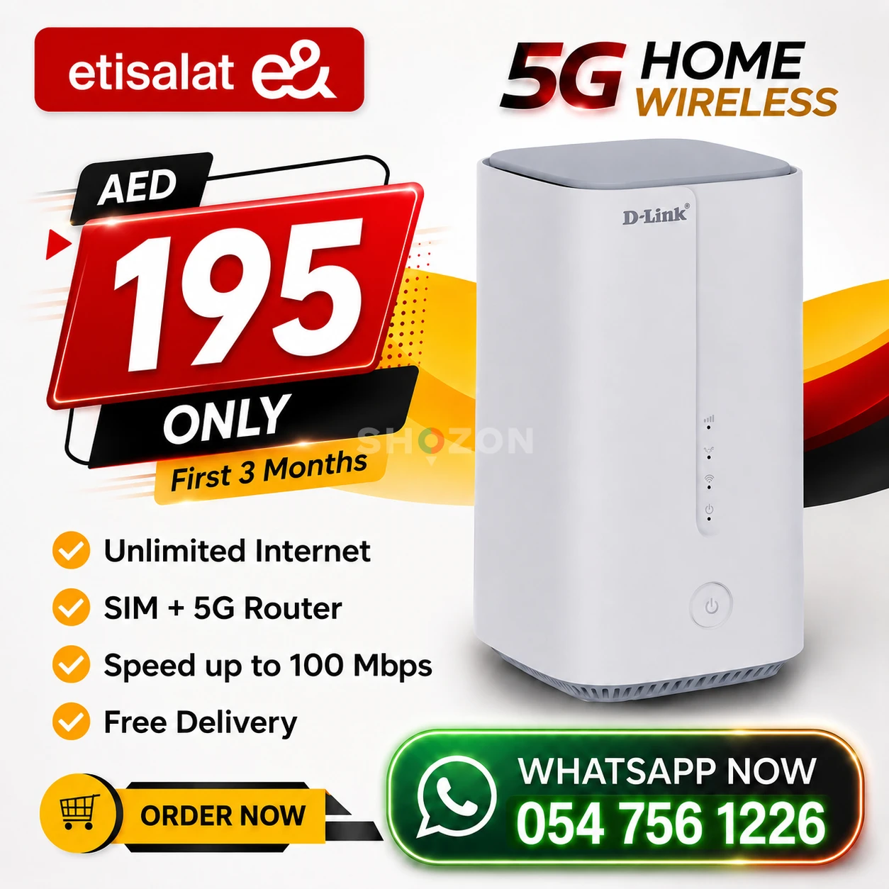 Etisalat Home WiFi internet connection 