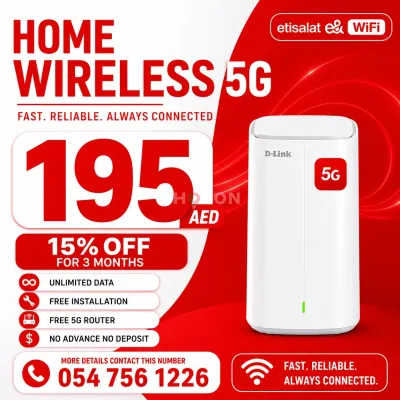 Etisalat Home WiFi internet connection all over UAE 