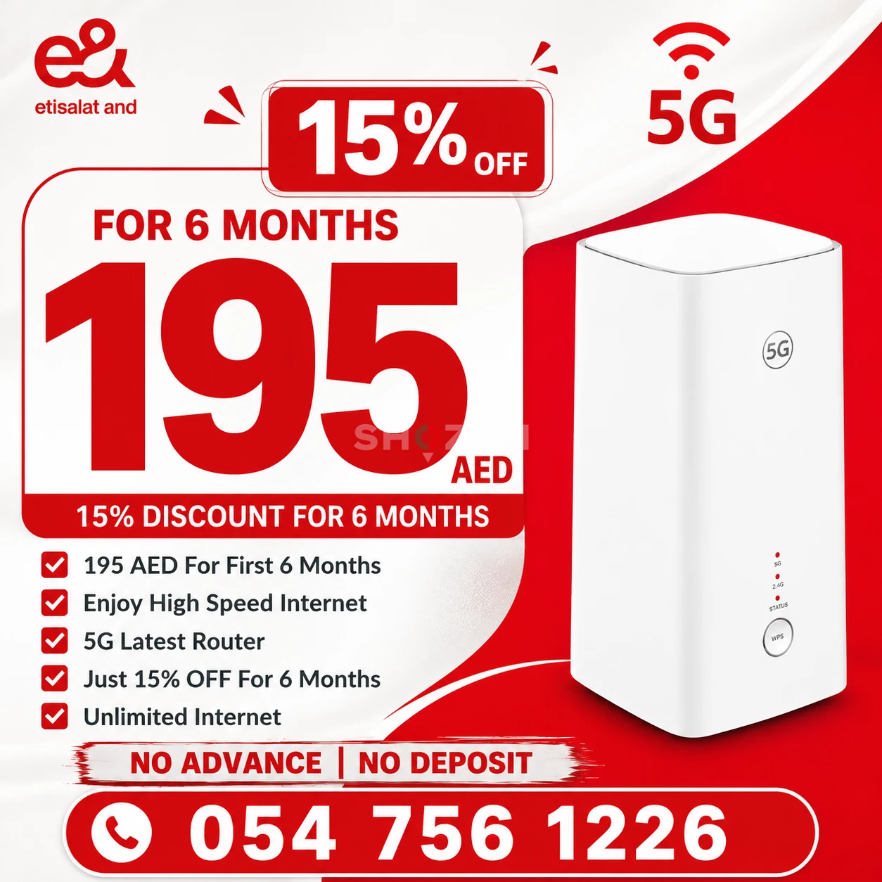 Etisalat home wifi 0547561226 call or whatsapp