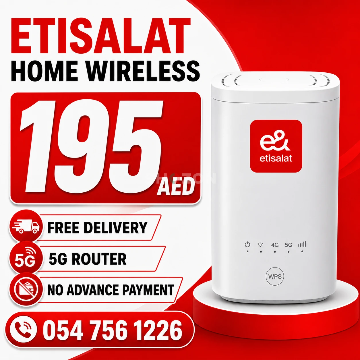 Etisalat home wifi internet connection 5G 0547561226