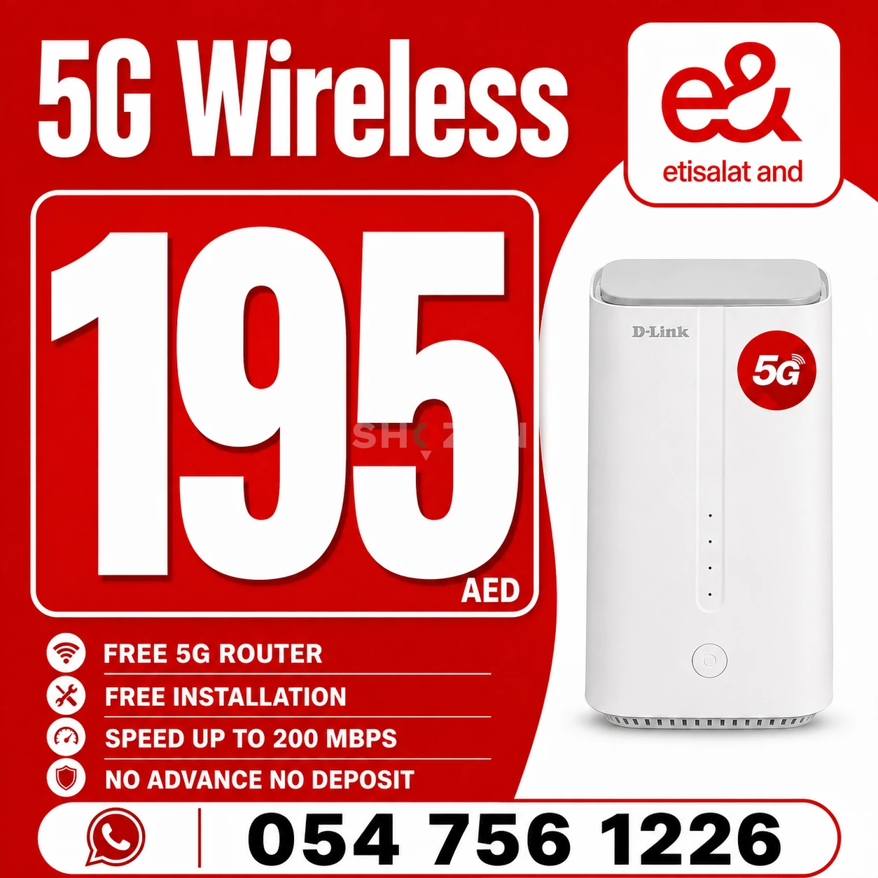 Etisalat home wifi internet connection 