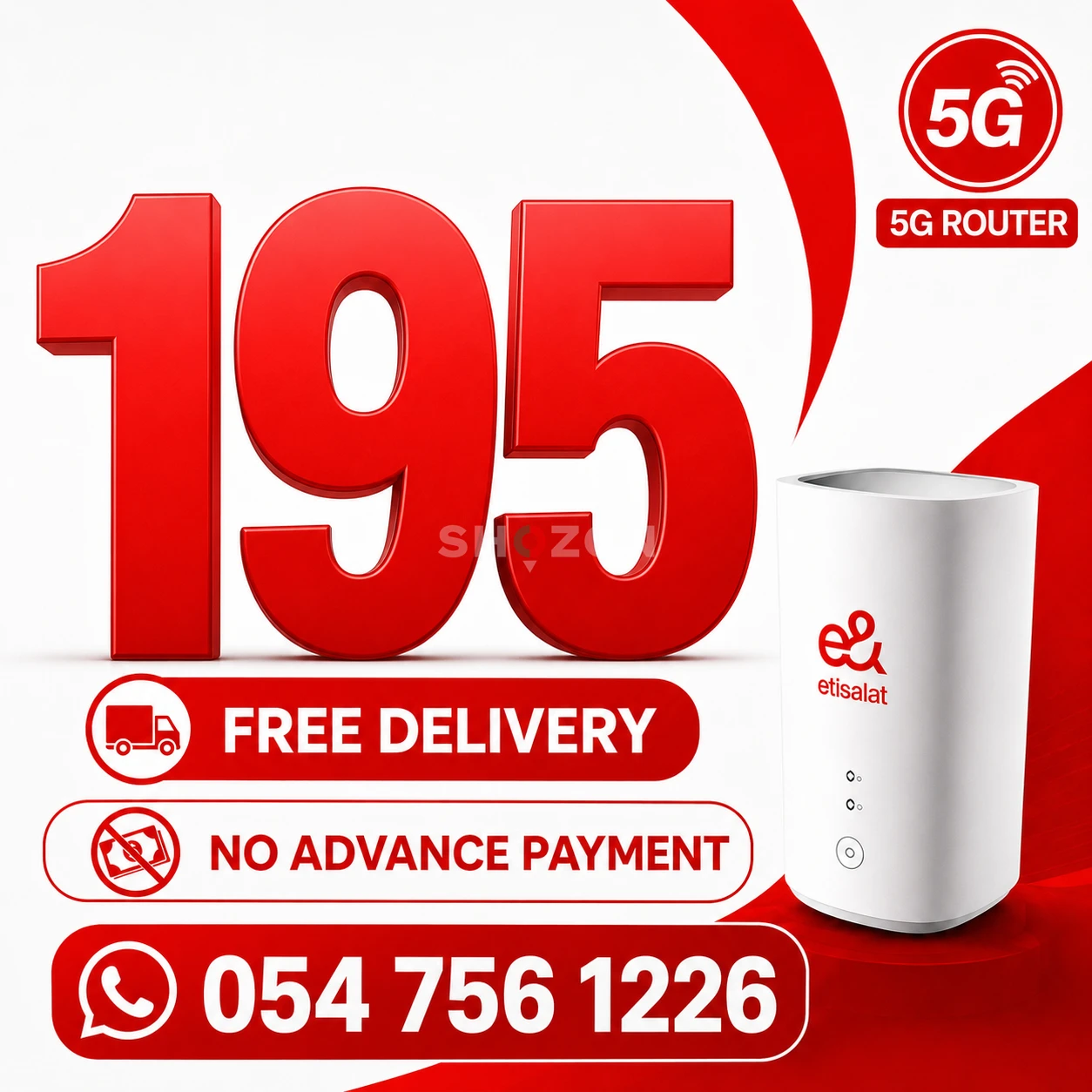 Etisalat home wifi internet connection 15% discount 